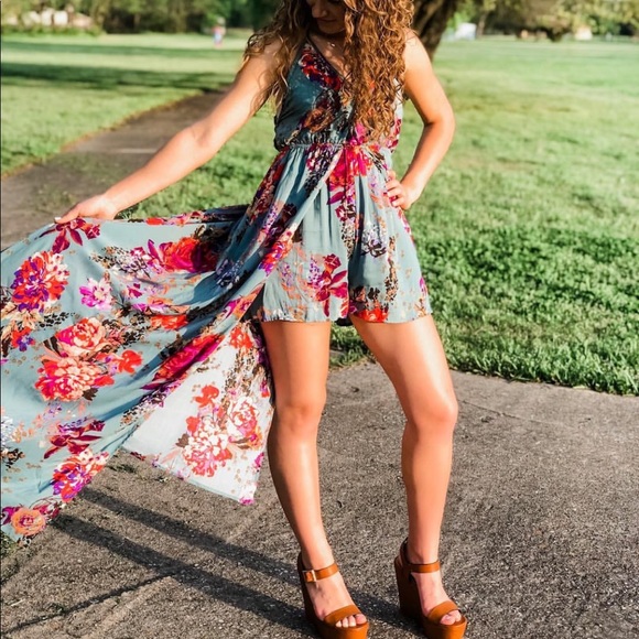 Floral Romper maxi skirt - Picture 2 of 3